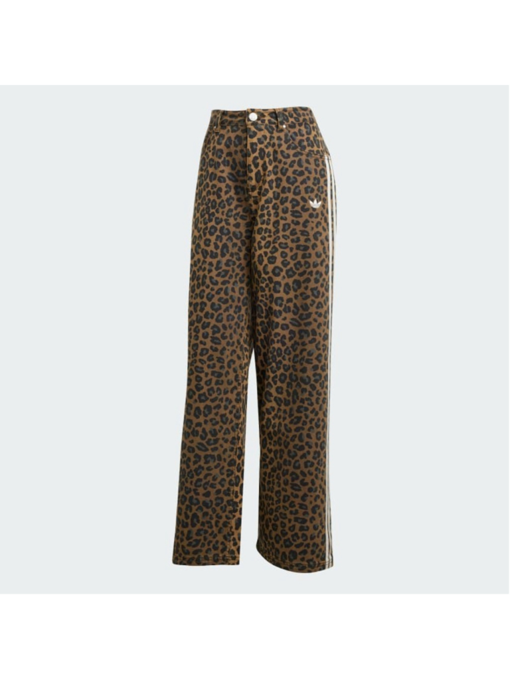 NWT Adidas Leopard Print Denim Loose Jeans Women’s Size 33 KA2680 - Picture 4 of 9